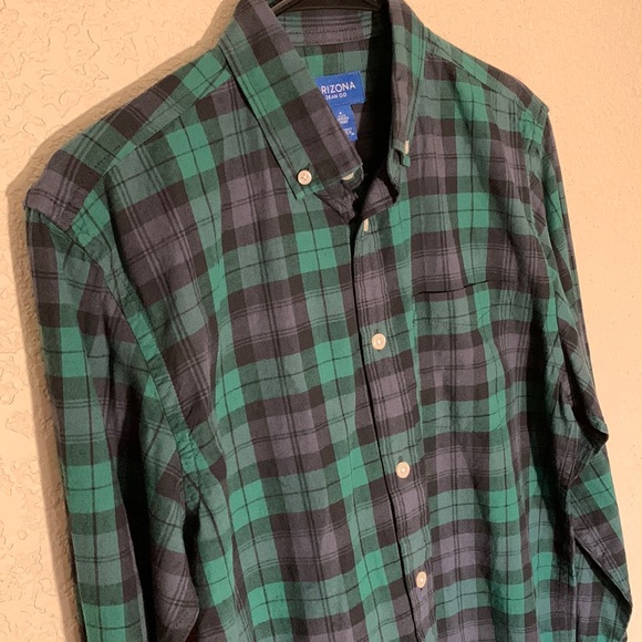 Arizona Emerald Plaid Button Down - Picture 2 of 6